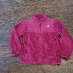 North Face Denali Jacket Girls Large 14-16 Pink Polartec Fleece Zip